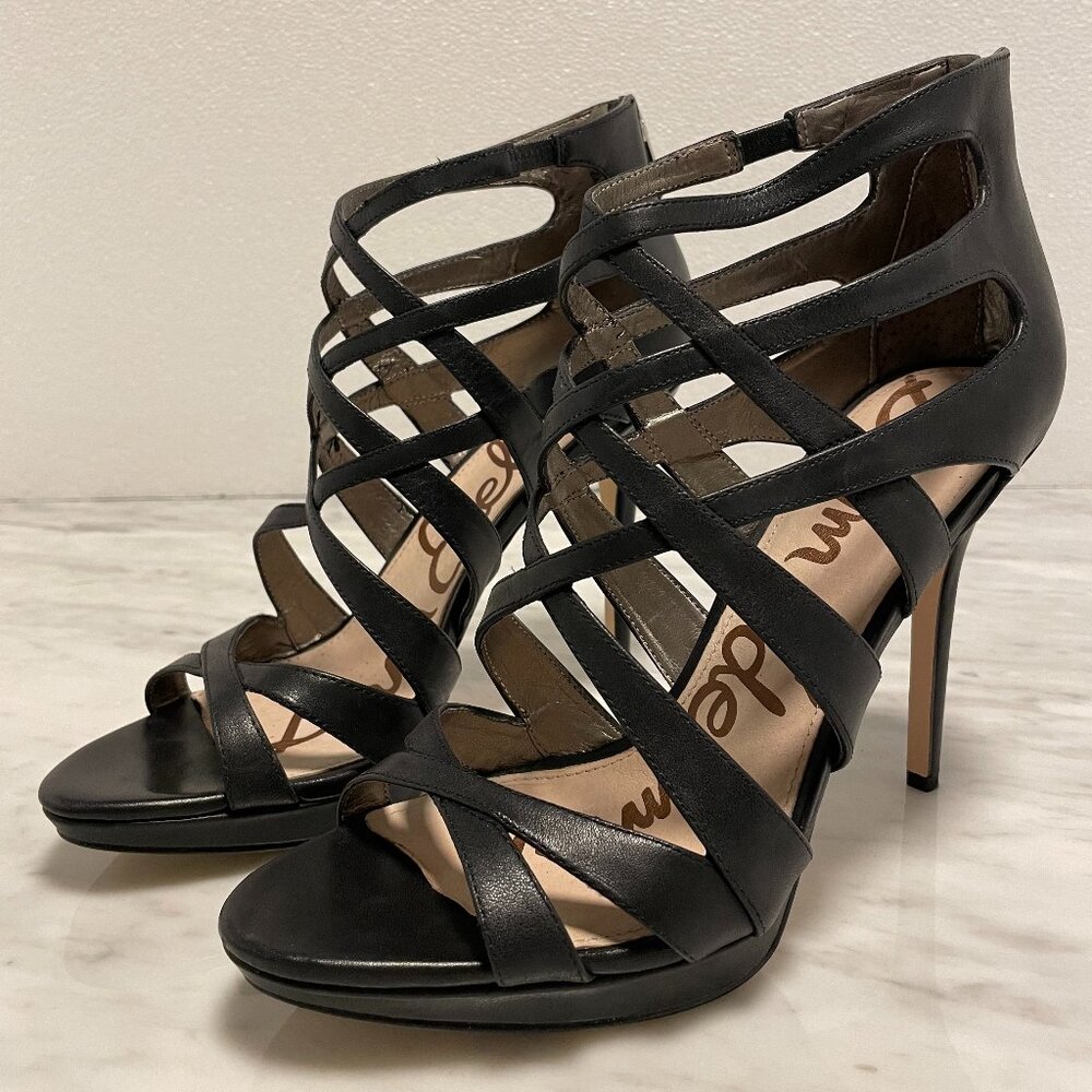 Sam Edelman Black Strappy High Heel Sandals